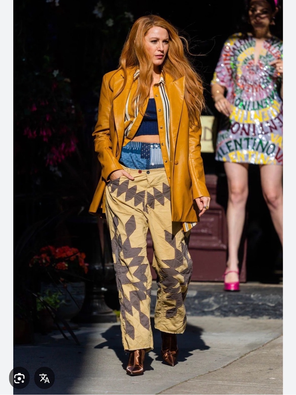 Magnolia Pearl tan soft yellow & grey patchwork pants - Picture 5 of 10